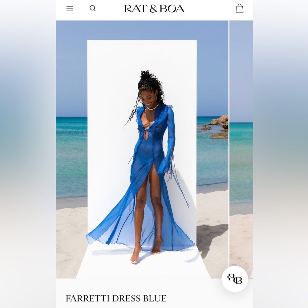 Rat and boa FARRETTI DRESS BLUE XS